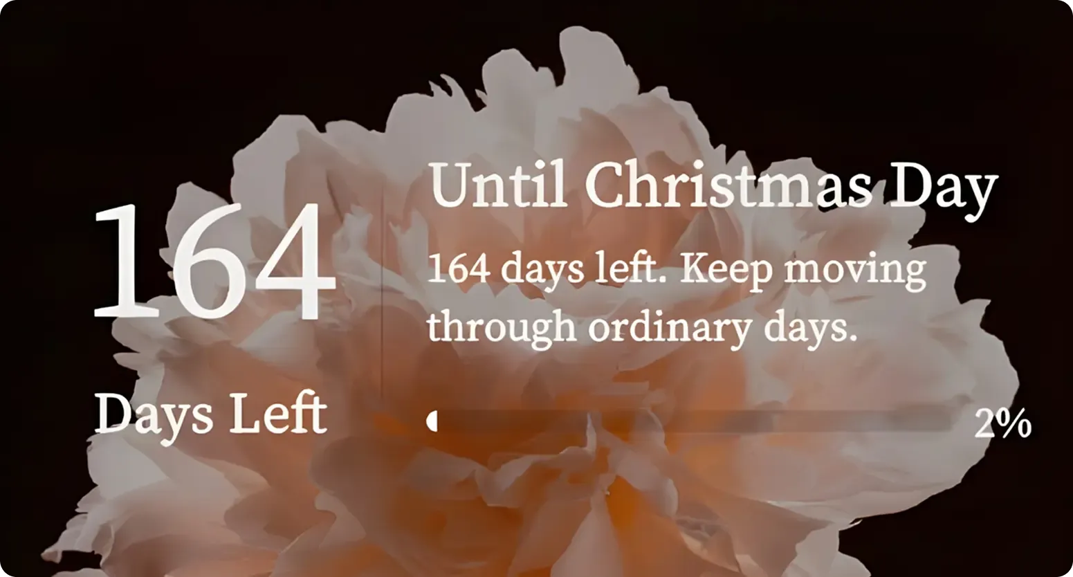 Soulful Countdown widget on Android home screen